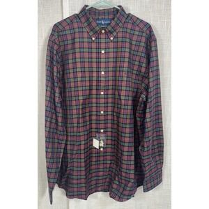 NWT Men's Ralph Lauren XL Long Sleeve Button Down Plaid Shirt Pony Classic READ